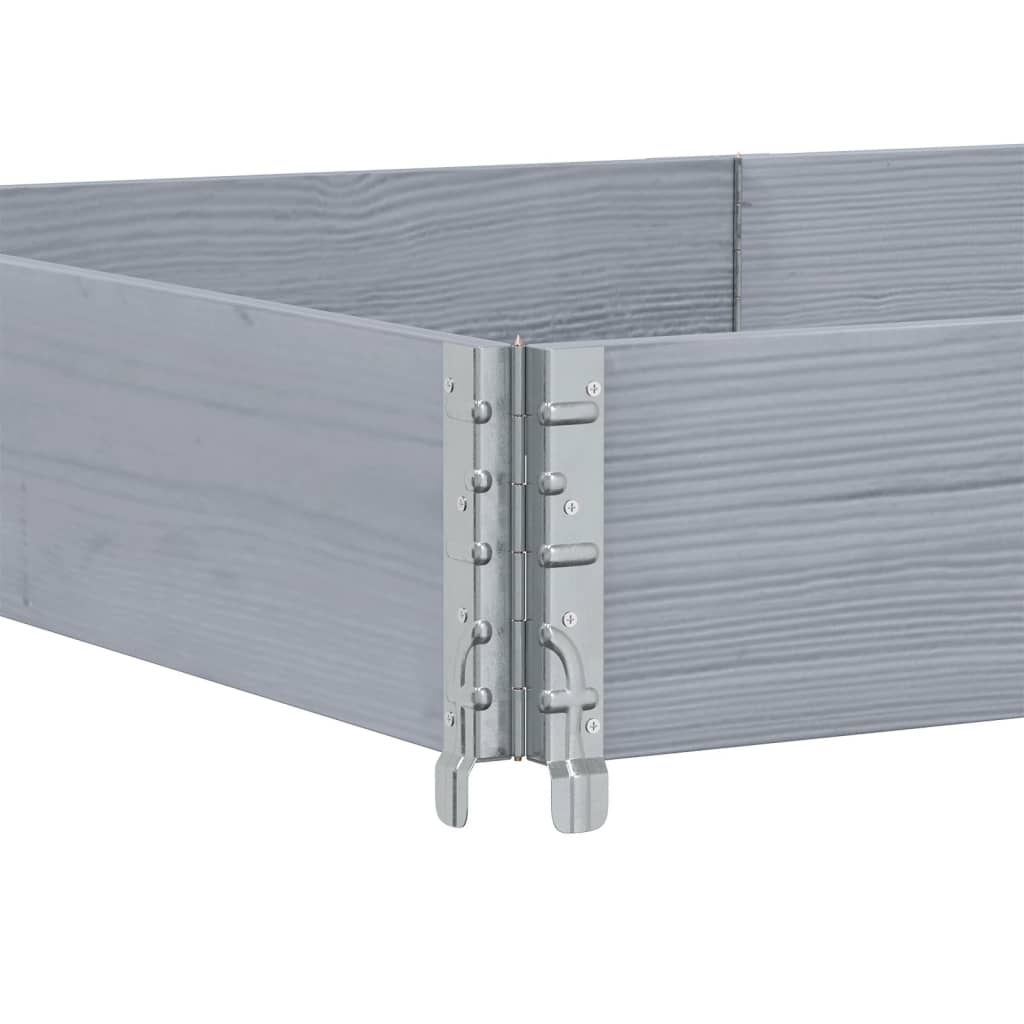 Pallekarmer 3 stk grå 150x100 cm heltre furu