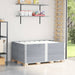 Pallekarmer 3 stk grå 150x100 cm heltre furu