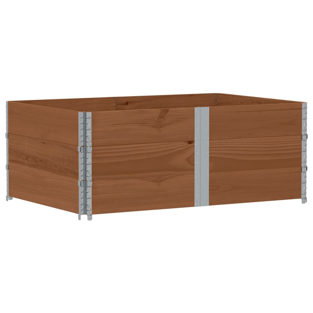 Pallekarmer 3 stk brun 150x100 cm heltre furu vidaXL