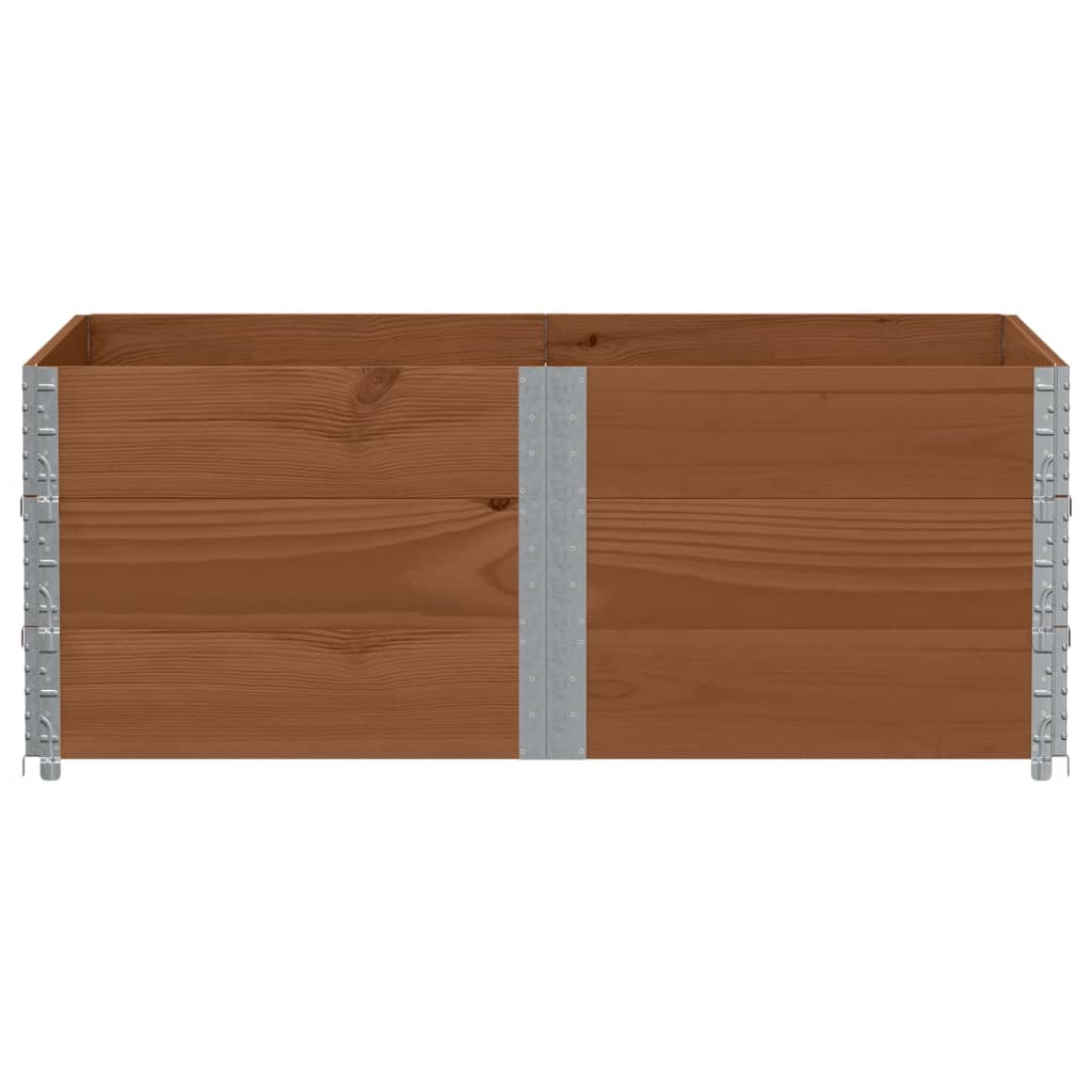 Pallekarmer 3 stk brun 150x100 cm heltre furu vidaXL