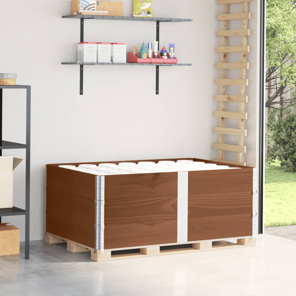 Pallekarmer 3 stk brun 150x100 cm heltre furu vidaXL