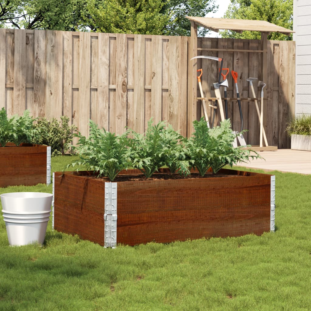 Plantekasse brun 120x80 cm heltre furu vidaXL