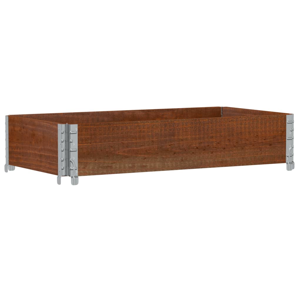 Plantekasse brun 100x50 cm heltre furu vidaXL