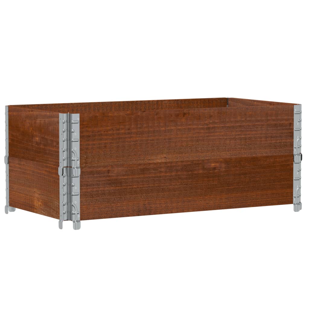 Plantekasse brun 100x50 cm heltre furu vidaXL