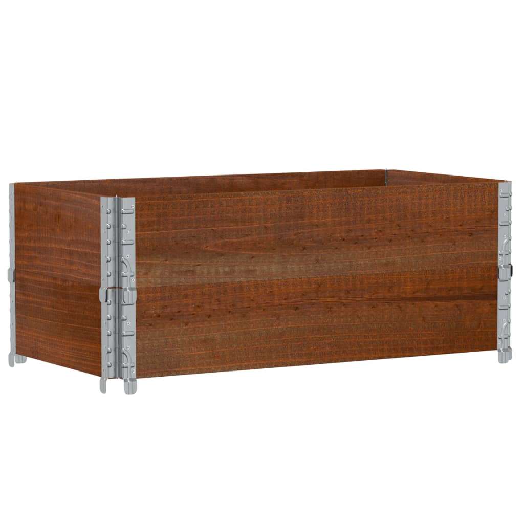 Plantekasse brun 100x50 cm heltre furu vidaXL
