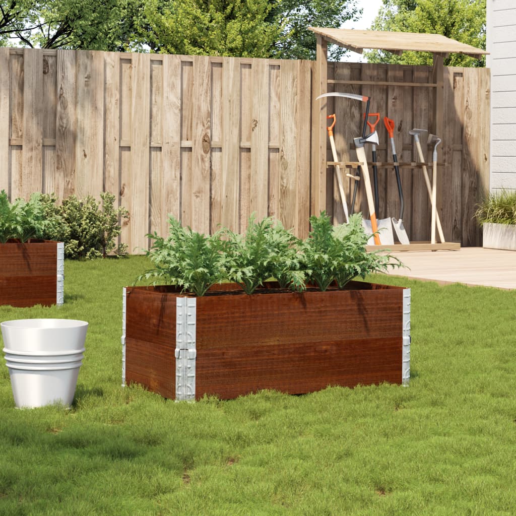 Plantekasse brun 100x50 cm heltre furu vidaXL