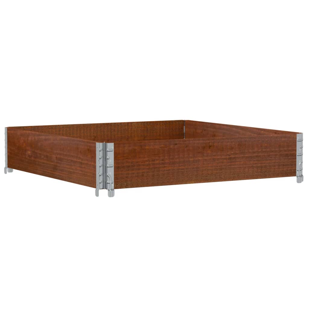 Plantekasse brun 100x100 cm heltre furu