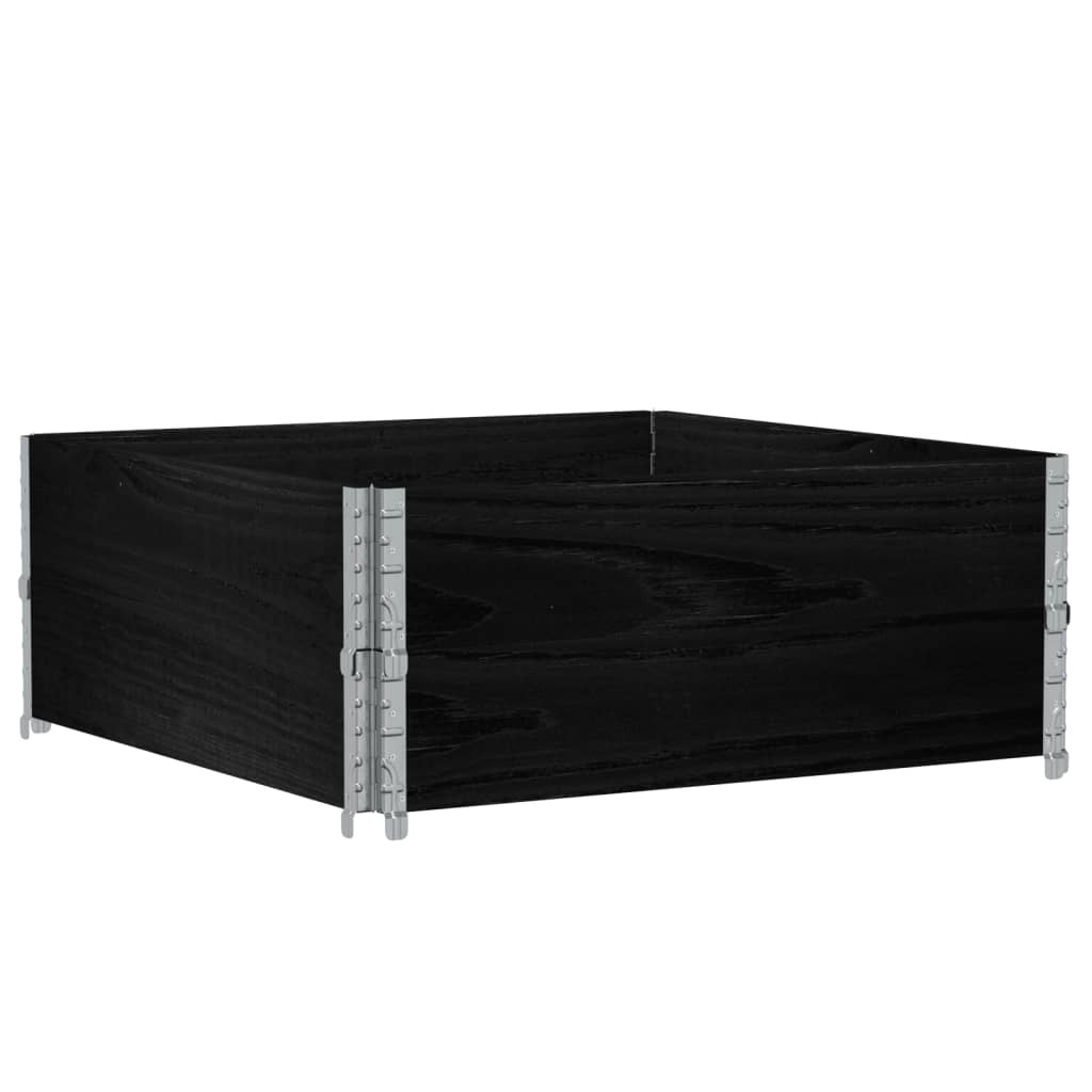 Plantekasse svart 100x100 cm heltre furu