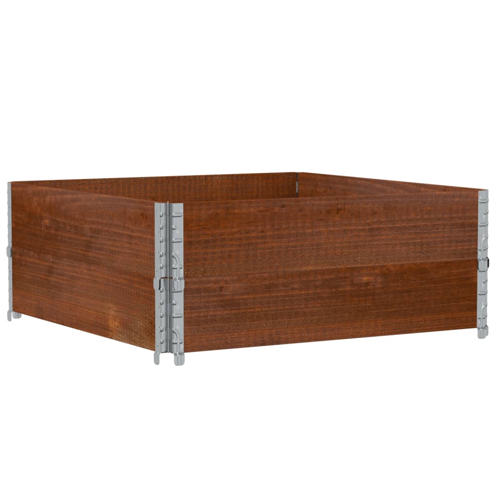 Plantekasse brun 100x100 cm heltre furu vidaXL