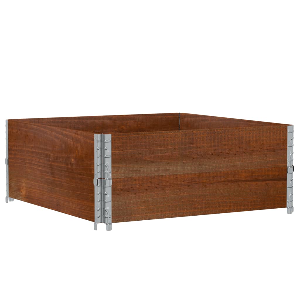 Plantekasse brun 100x100 cm heltre furu vidaXL