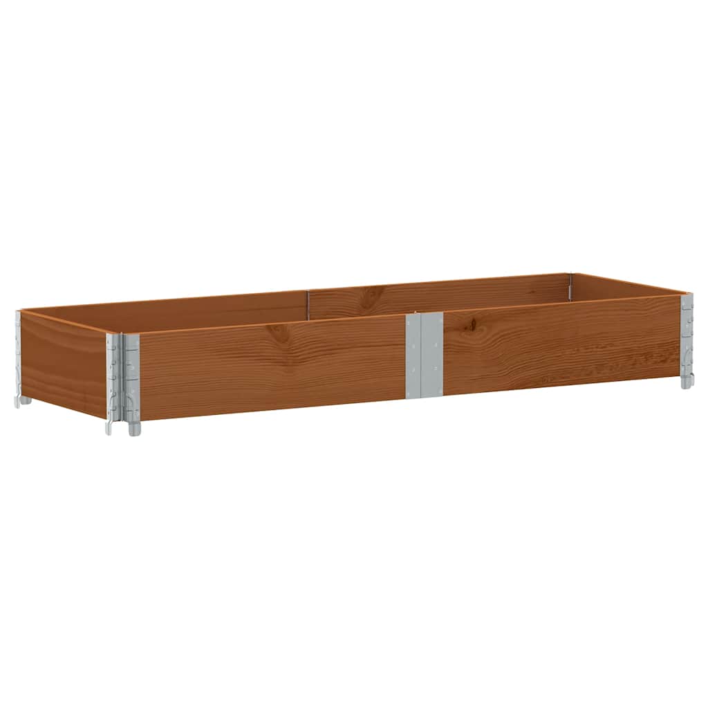 Plantekasse brun 150x50 cm heltre furu vidaXL