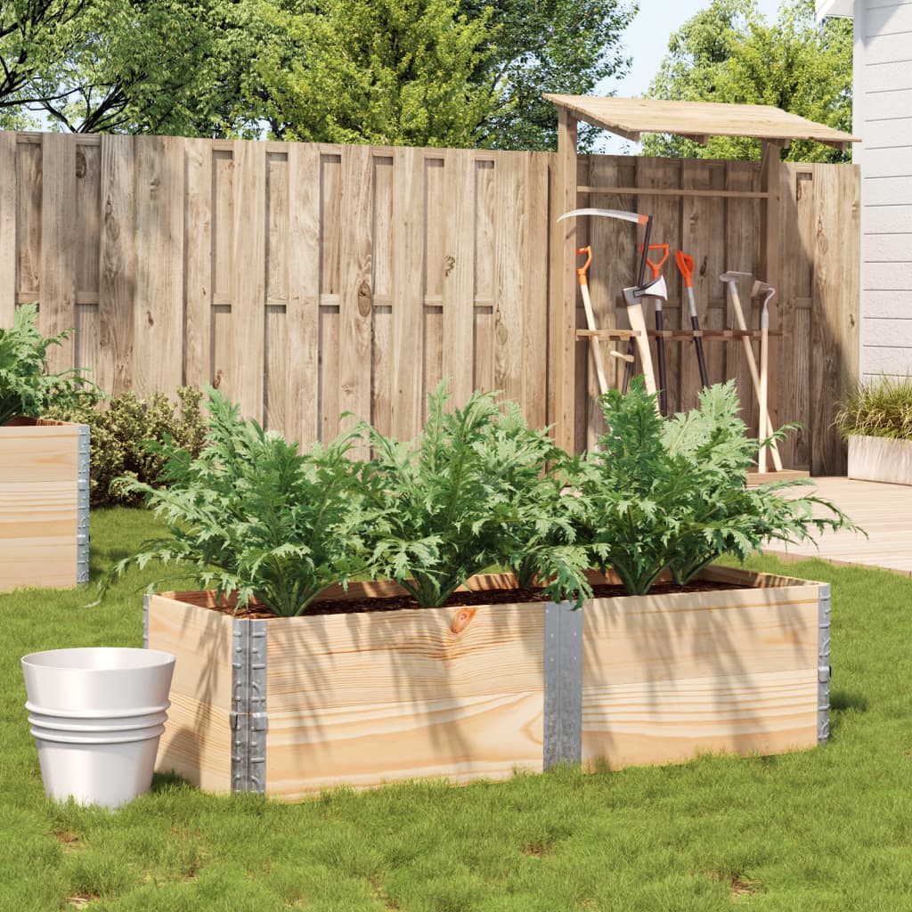Plantekasse 150x50 cm heltre furu vidaXL