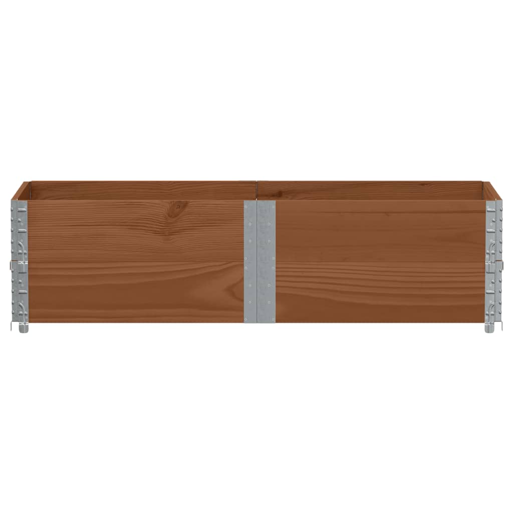 Plantekasse brun 150x50 cm heltre furu vidaXL