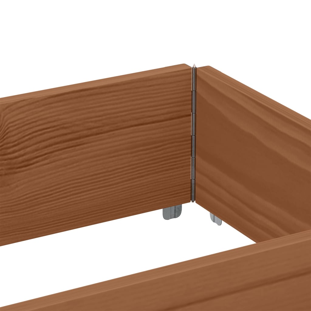 Plantekasse brun 150x50 cm heltre furu vidaXL
