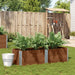 Plantekasse brun 150x50 cm heltre furu vidaXL