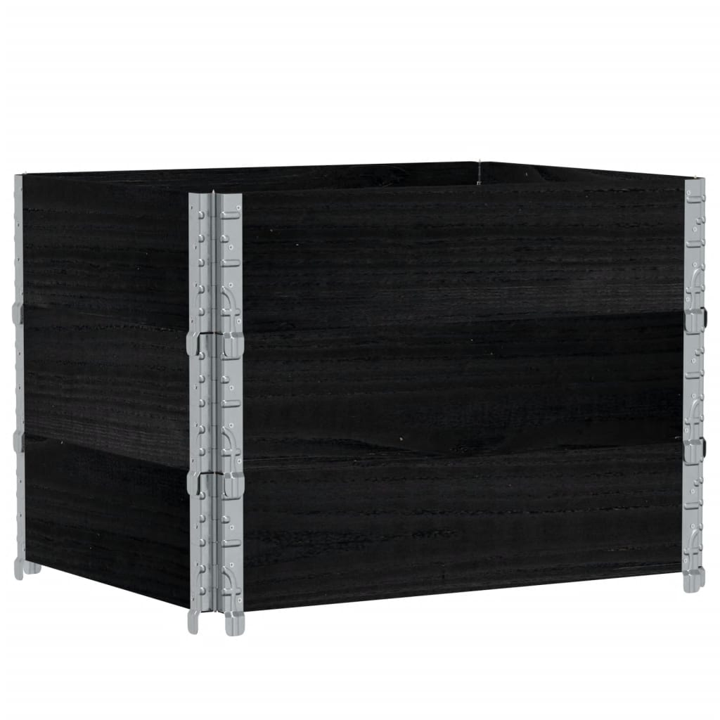 Hageplantekasse svart 80x60 cm heltre furu