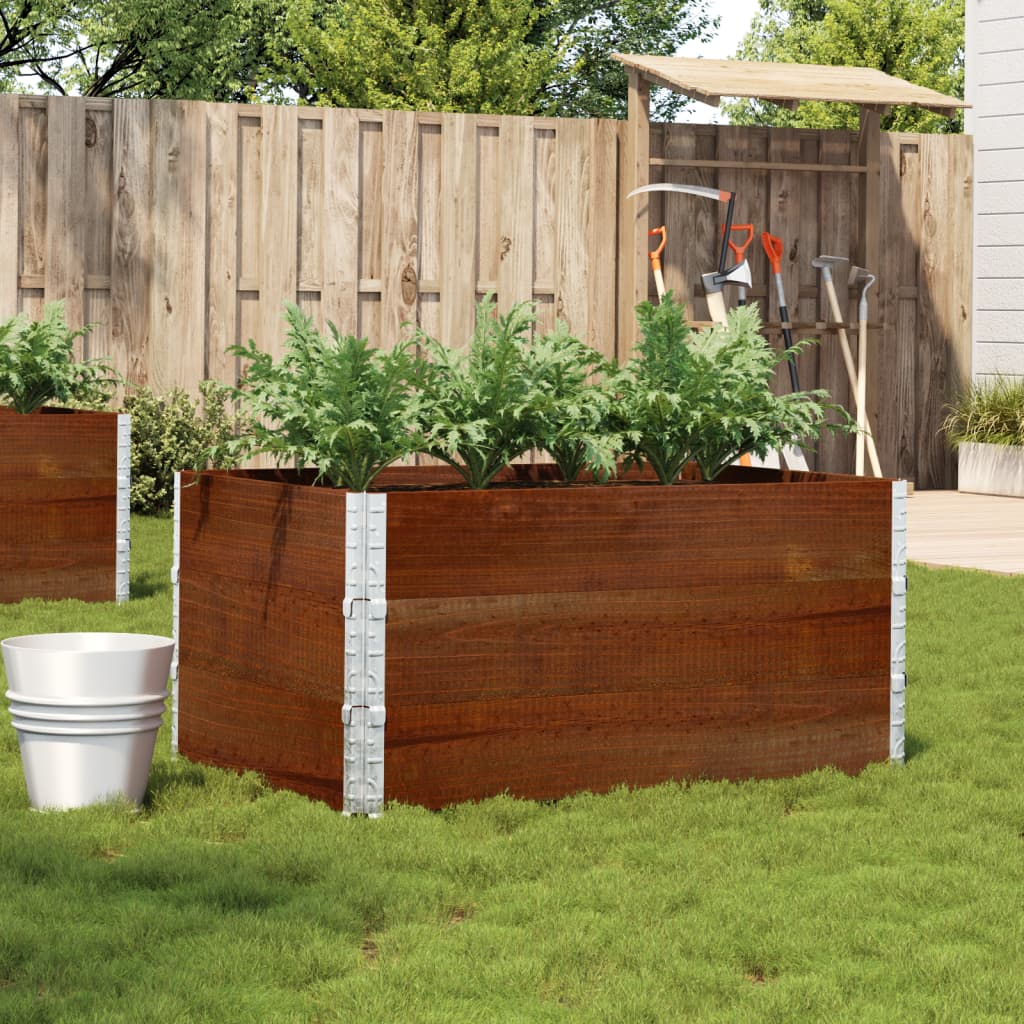 Plantekasse brun 120x80 cm heltre furu