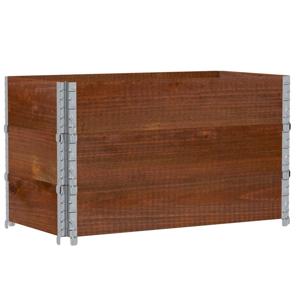 Plantekasse brun 100x50 cm heltre furu vidaXL