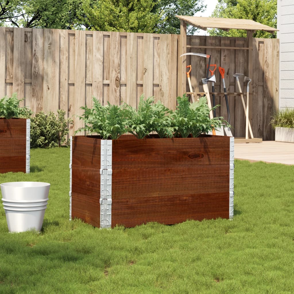 Plantekasse brun 100x50 cm heltre furu vidaXL