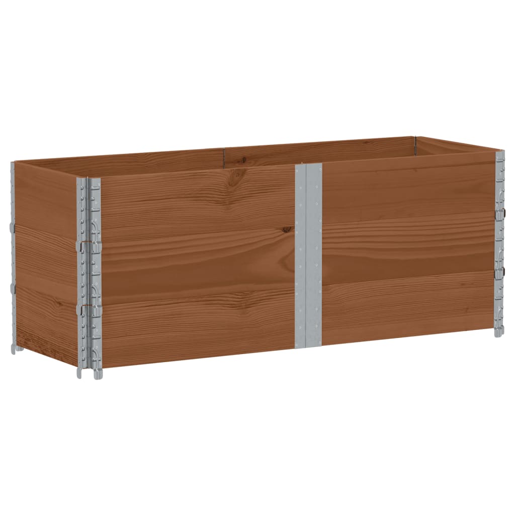 Plantekasse brun 150x50 cm heltre furu vidaXL