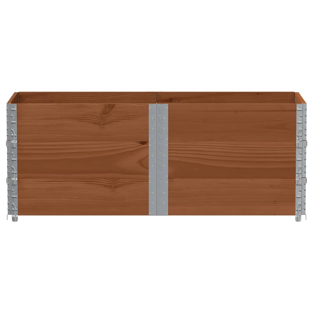 Plantekasse brun 150x50 cm heltre furu vidaXL