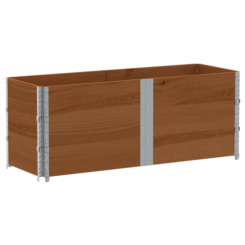 Plantekasse brun 150x50 cm heltre furu vidaXL