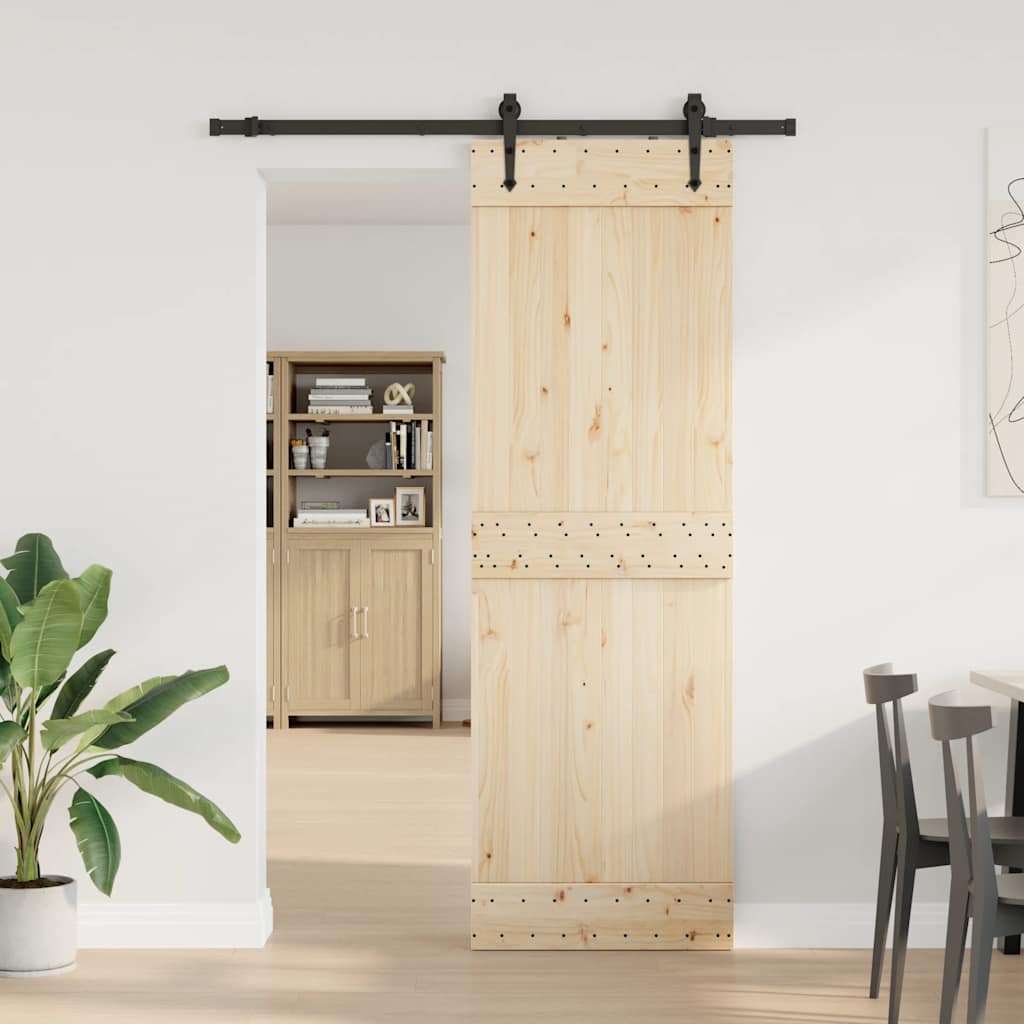 Utstyr for skyvedør 152,5 cm stål svart vidaXL