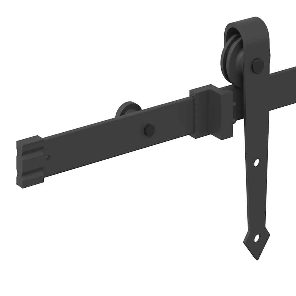 Utstyr for skyvedør 213,5 cm stål svart vidaXL