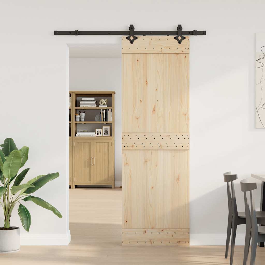 Utstyr for skyvedør 152,5 cm stål svart