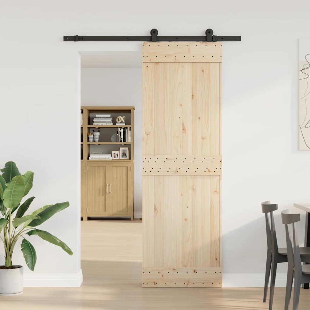 Utstyr for skyvedør 152,5 cm stål svart