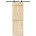 Utstyr for skyvedør 152,5 cm stål svart
