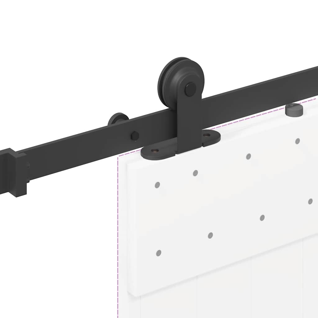 Utstyr for skyvedør 213,5 cm stål svart vidaXL