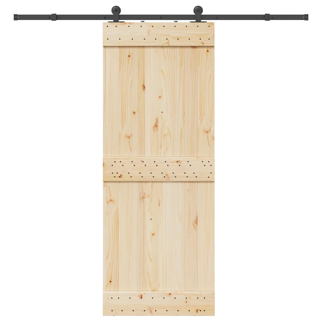 Utstyr for skyvedør 213,5 cm stål svart vidaXL