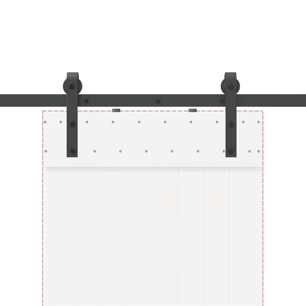 Utstyr for skyvedør 152,5 cm stål svart vidaXL