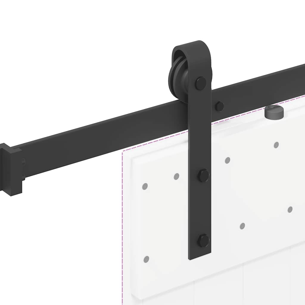 Utstyr for skyvedør 152,5 cm stål svart vidaXL