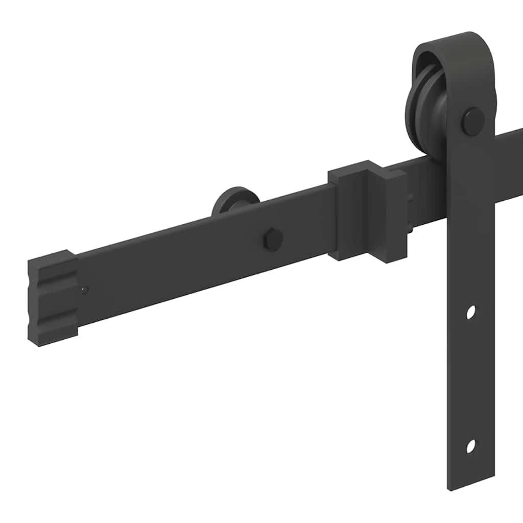 Utstyr for skyvedør 152,5 cm stål svart vidaXL