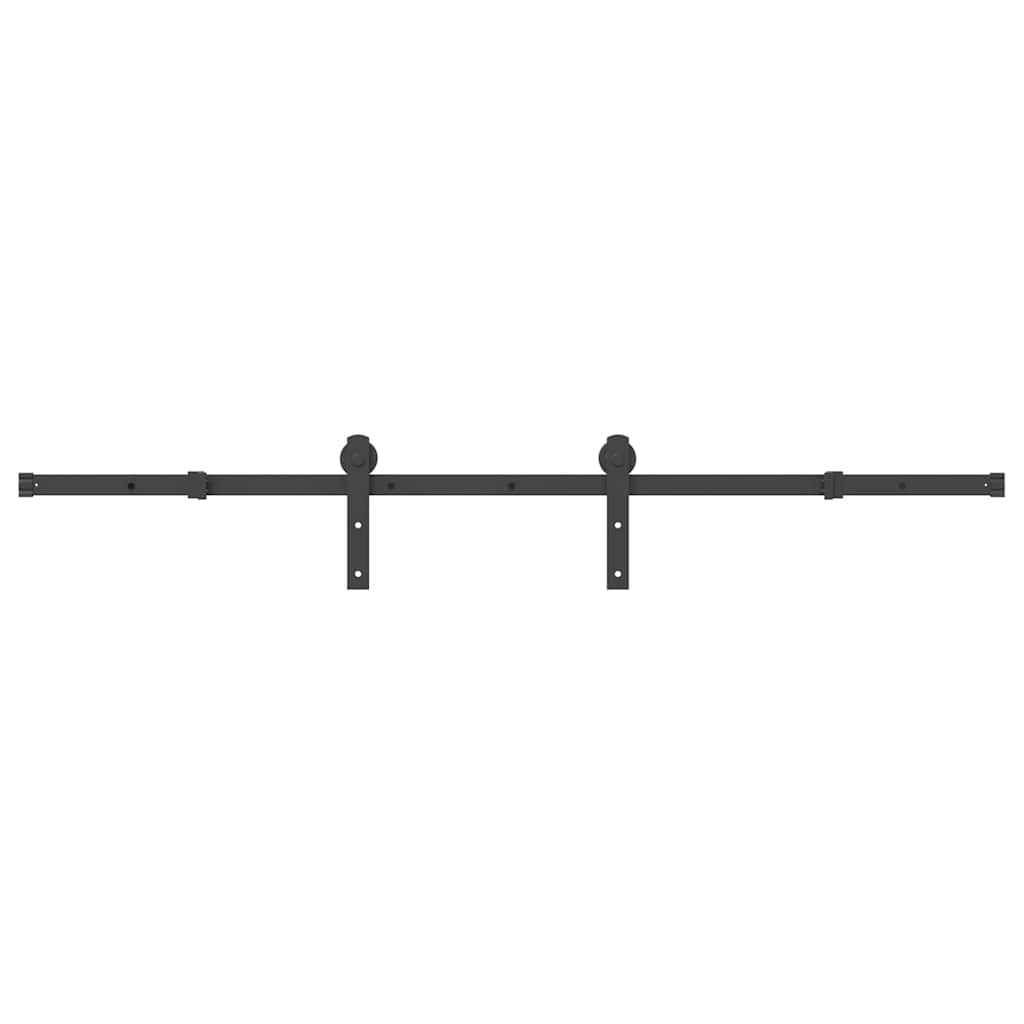 Utstyr for skyvedør 183 cm stål svart