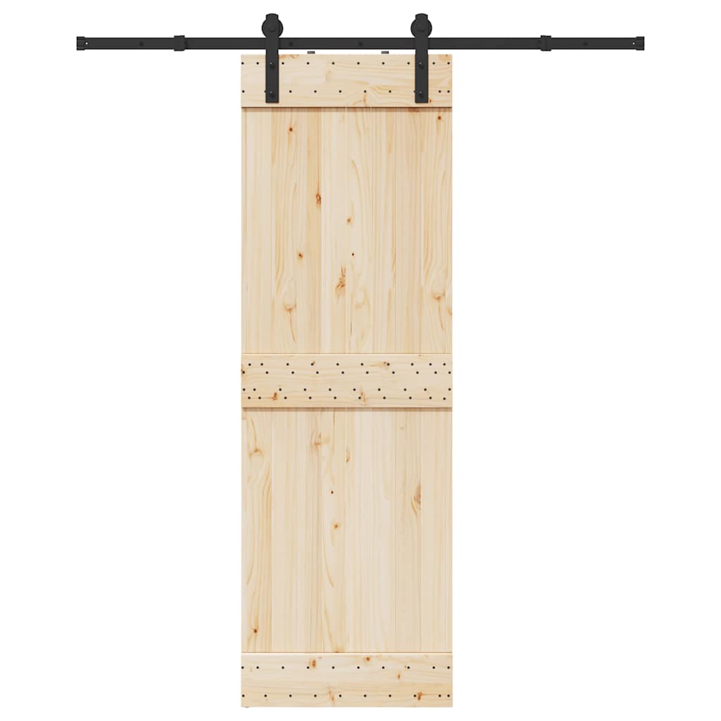 Utstyr for skyvedør 183 cm stål svart
