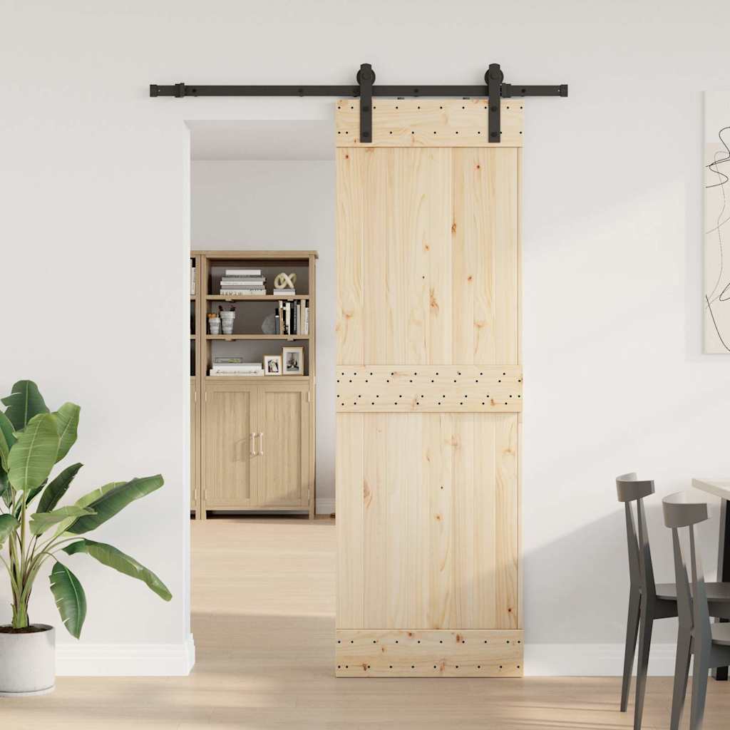 Utstyr for skyvedør 152 cm stål svart