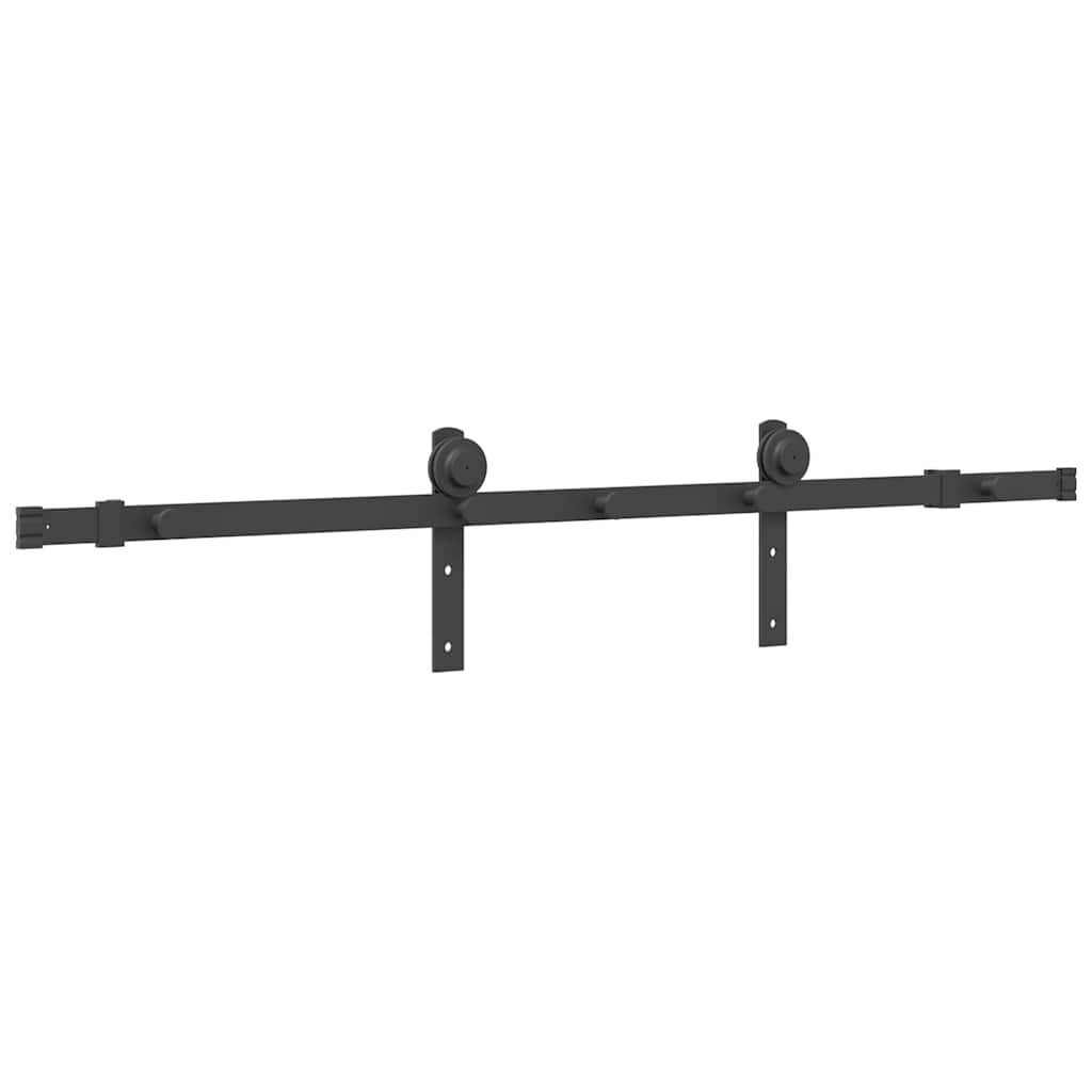 Utstyr for skyvedør 152 cm stål svart