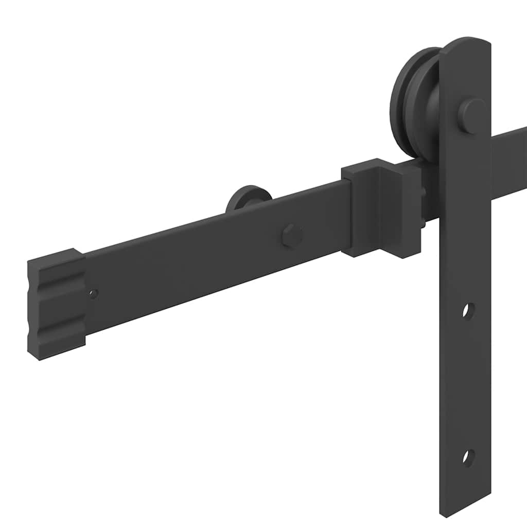 Utstyr for skyvedør 152 cm stål svart