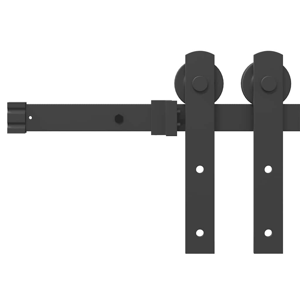 Utstyr for skyvedør 152 cm stål svart
