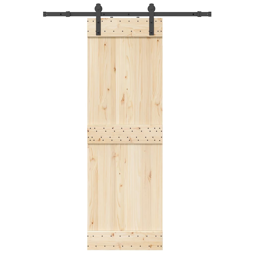 Utstyr for skyvedør 152 cm stål svart