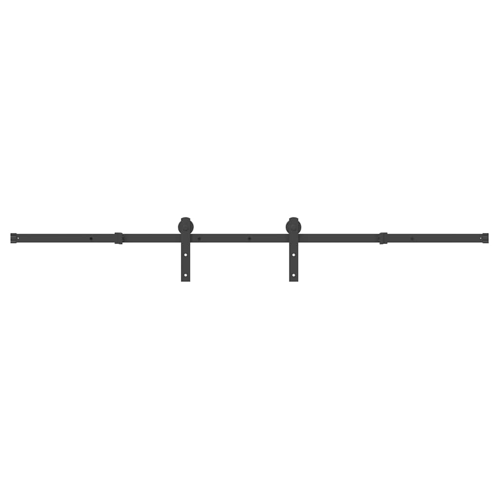Utstyr for skyvedør 213,5 cm stål svart
