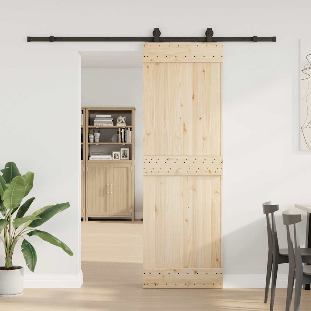 Utstyr for skyvedør 213 cm stål svart