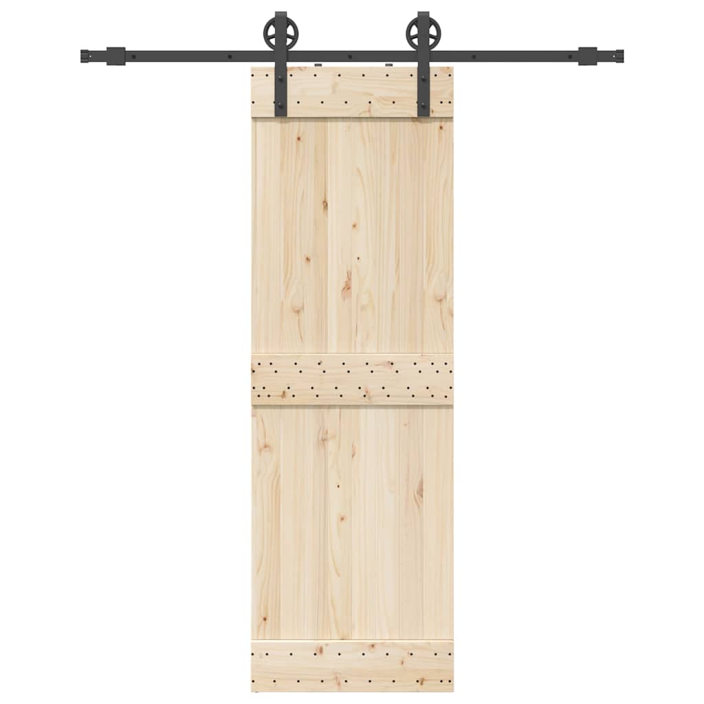 Utstyr for skyvedør 183 cm stål svart