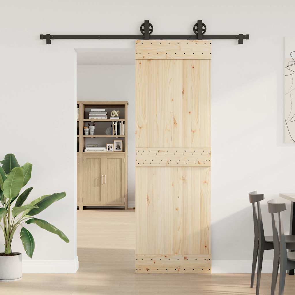 Utstyr for skyvedør 183 cm stål svart