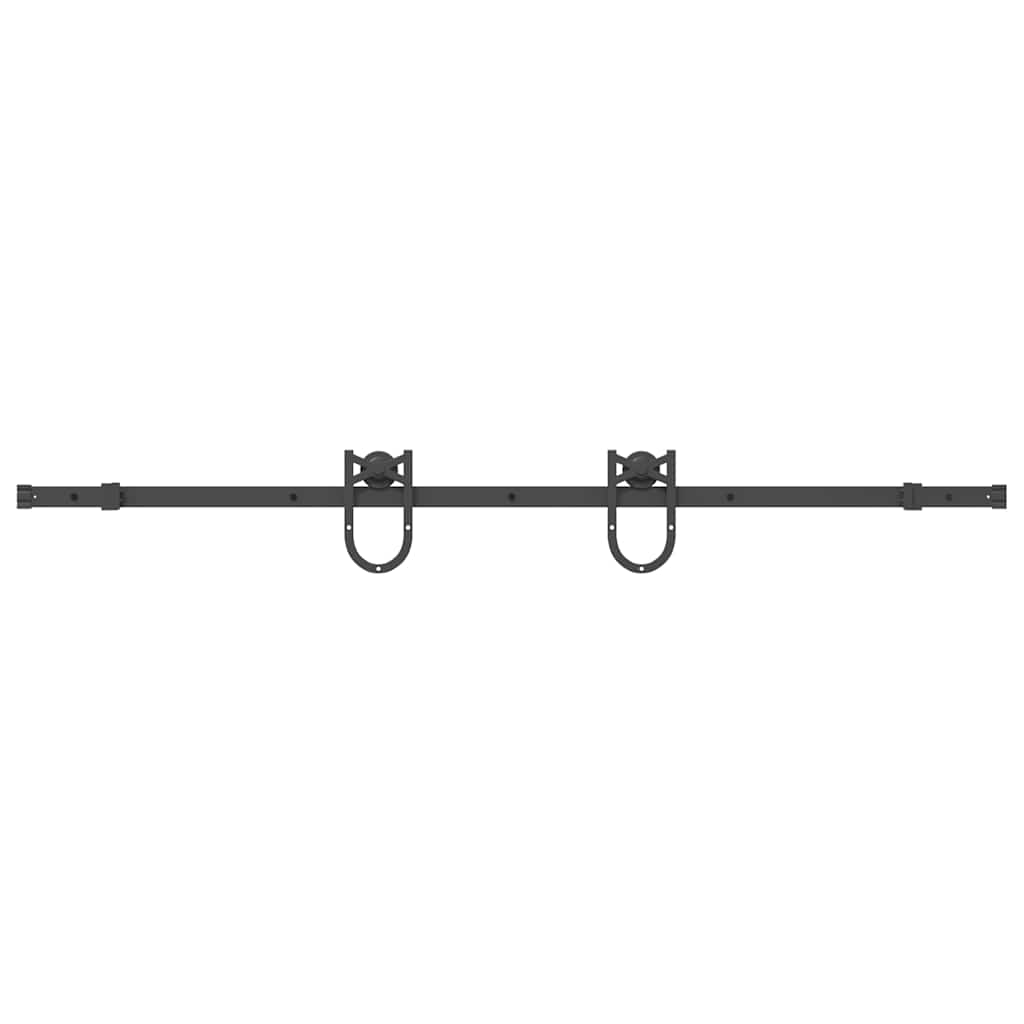 Utstyr for skyvedør 183 cm stål svart