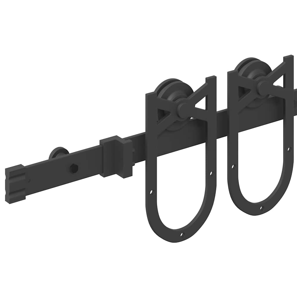 Utstyr for skyvedør 183 cm stål svart