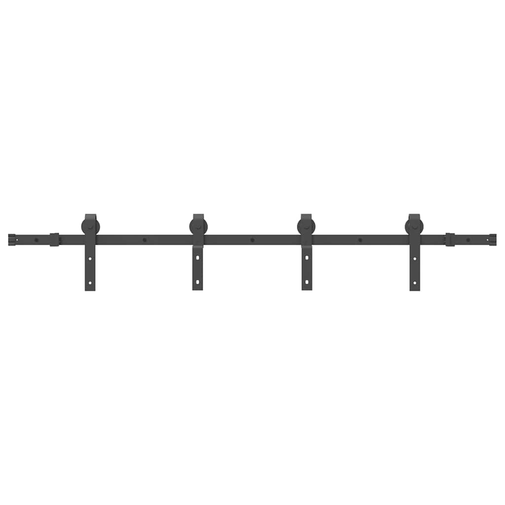 Utstyr for skyvedør 183 cm stål svart